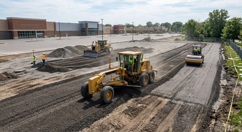 Parking Lot Excavation in Roswell, GA
